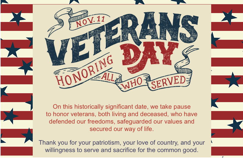 Veterans Day Message