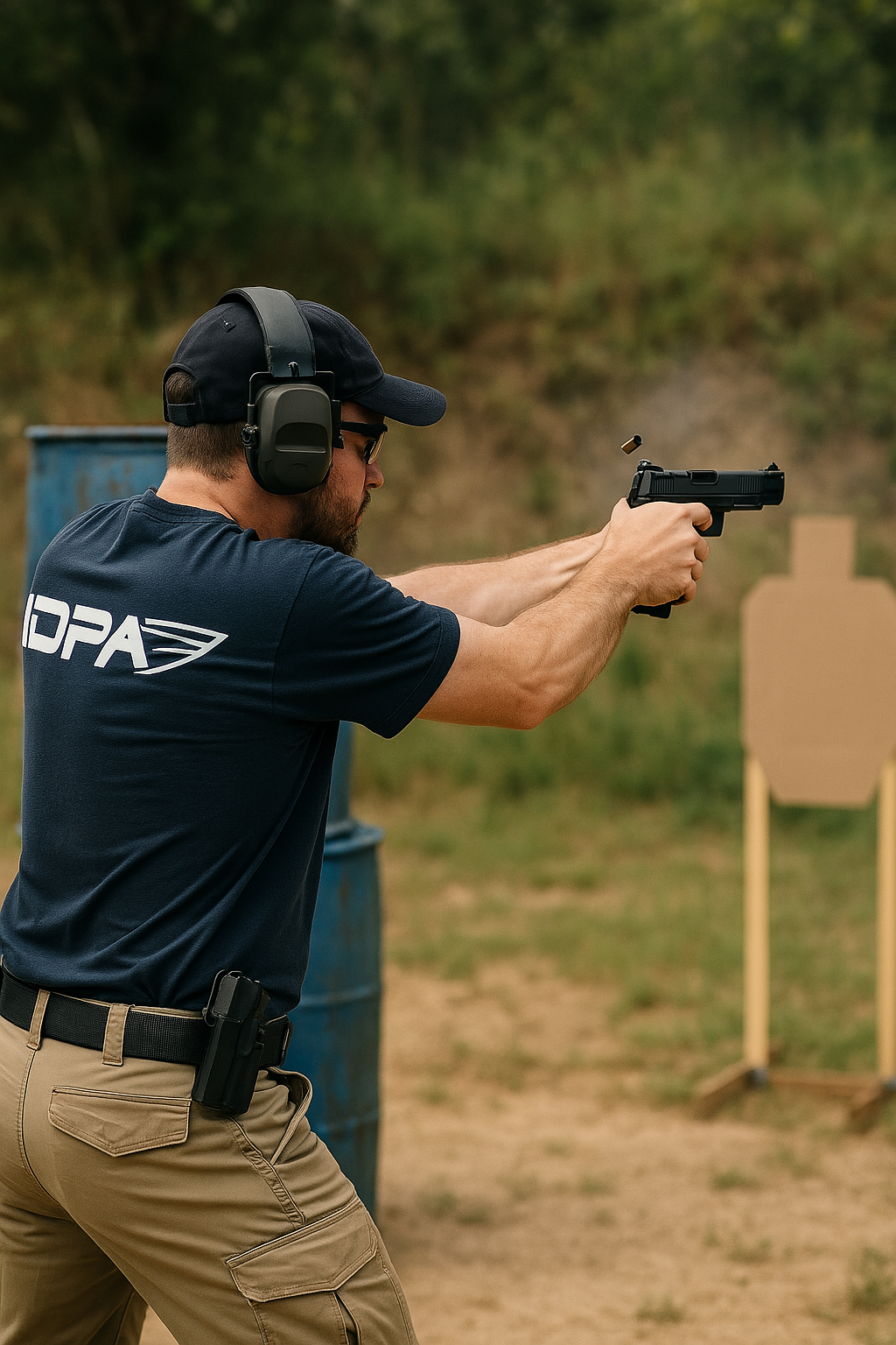 male-participant-IDPA-match Action Pistol Range